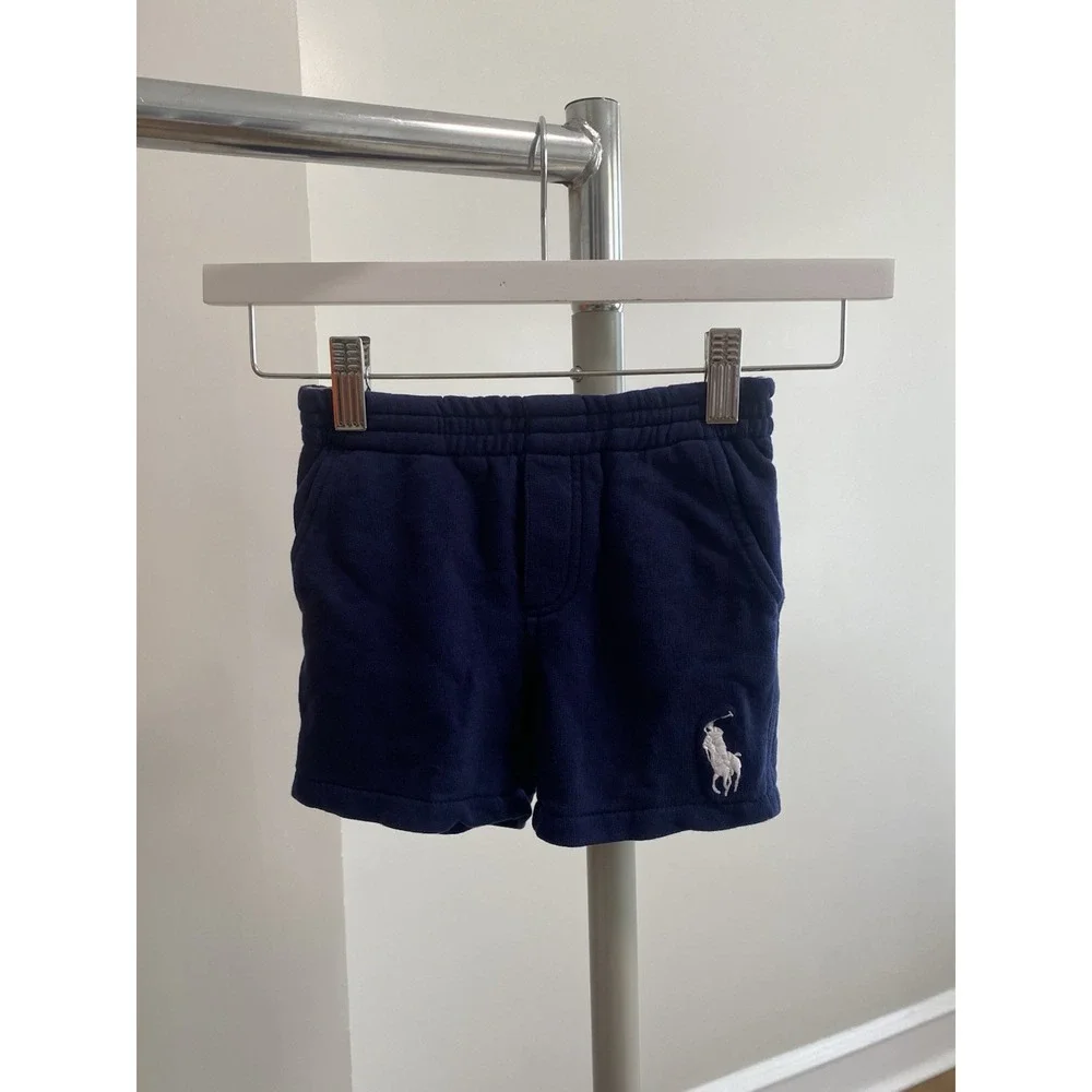 Ralph Lauren Big Pony Sweat Shorts 24M Navy Cotton